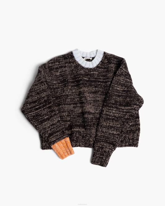 INUIKII Women Brown - Beige Relaxed Knit Sweater Apparel B8TL269