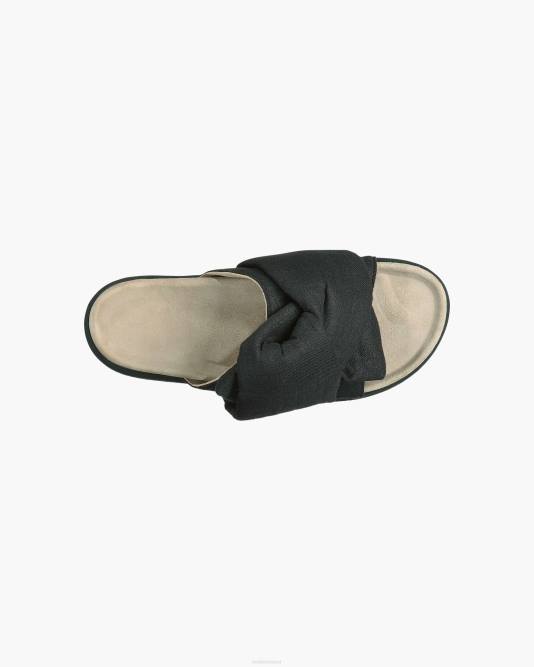 INUIKII Women Black Knot Lino Footwear B8TL77