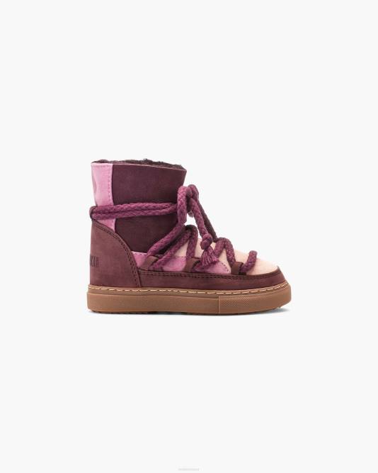 INUIKII Kids Purple Patchwork Footwear B8TL403