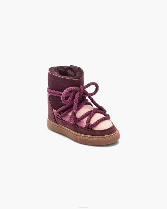 INUIKII Kids Purple Patchwork Footwear B8TL403