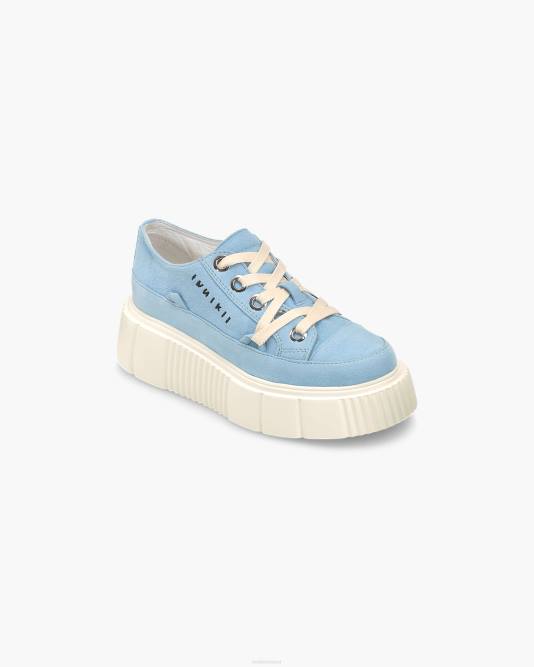 INUIKII Women Blue Matilda Suede Low Footwear B8TL54