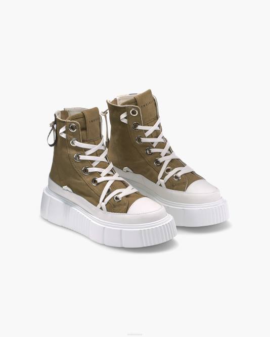 INUIKII Women Military Matilda Canvas High Footwear B8TL31