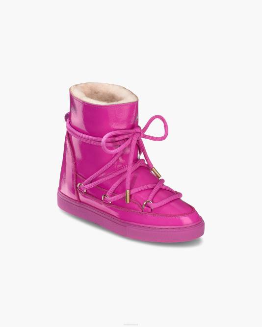 INUIKII Women Fuxia Full Leather Naplack Wedge Footwear B8TL196