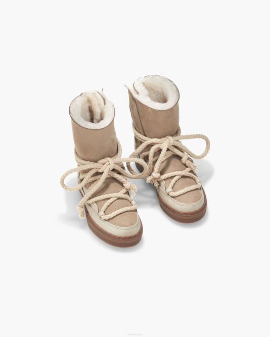 INUIKII Kids Beige Classic High Footwear B8TL384