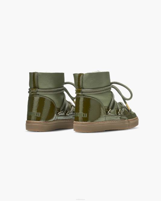 INUIKII Women Olive Green Gloss Footwear B8TL203