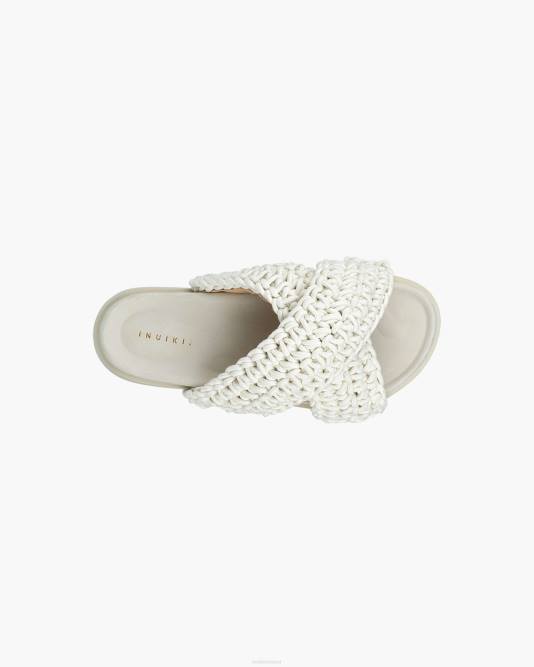 INUIKII Women White Woven Footwear B8TL3