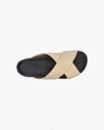 INUIKII Men Beige Crossed Footwear B8TL347 - Image 2