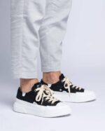 INUIKII Men Black Canvas Lex Low Footwear B8TL332 - Image 3