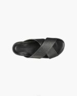 INUIKII Men Black Crossed Footwear B8TL345 - Image 3