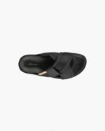 INUIKII Men Black Puffer Crossed Footwear B8TL354 - Image 2