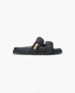 INUIKII Men Black Puffer Double Band Footwear B8TL355