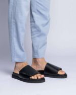 INUIKII Men Black Velcro Leather Footwear B8TL361 - Image 3