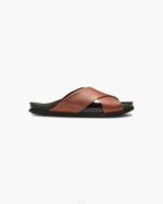 INUIKII Men Brown Crossed Footwear B8TL346