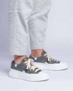 INUIKII Men Grey Canvas Lex Low Footwear B8TL333 - Image 3