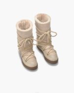 INUIKII Women Beige Classic High Laced Footwear B8TL129 - Image 2