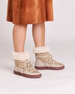 INUIKII Women Beige Classic Sneaker High Footwear B8TL134 - Image 4