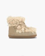 INUIKII Women Beige Long Curly Boot Footwear B8TL219