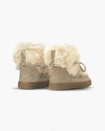 INUIKII Women Beige Long Curly Footwear B8TL217 - Image 3