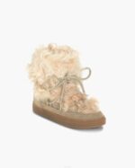 INUIKII Women Beige Long Curly Wedge Footwear B8TL221 - Image 2