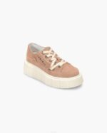 INUIKII Women Beige Matilda Suede Low Footwear B8TL53 - Image 2