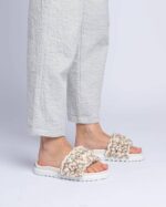 INUIKII Women Beige Multilace Slide Footwear B8TL90 - Image 3