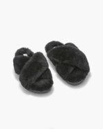 INUIKII Women Black Classic Shearling Slipper Footwear B8TL102 - Image 2