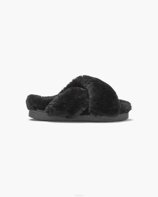 inuikii_women_black_classic_shearling_slipper_footwear_b8tl102.jpg INUIKII Women Black Classic Shearling Slipper Footwear B8TL102 - Image 1