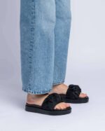 INUIKII Women Black Fjord Flower Footwear B8TL69 - Image 3
