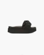 INUIKII Women Black Fjord Flower Platform Footwear B8TL71