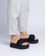 INUIKII Women Black Fjord Flower Platform Footwear B8TL71 - Image 3