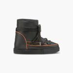 INUIKII Women Black Full Leather Pastelle Wedge Footwear B8TL202