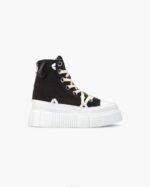 INUIKII Women Black Matilda Canvas High 23 Footwear B8TL38