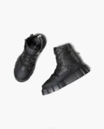 INUIKII Women Black Matilda Leather High Footwear B8TL47 - Image 4