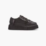 INUIKII Women Black Matilda Leather Low Footwear B8TL51