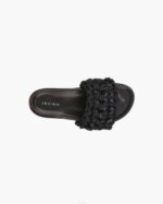 INUIKII Women Black Multilace Slide Footwear B8TL89 - Image 2