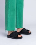INUIKII Women Black Raffia Moon Footwear B8TL83 - Image 3