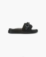 INUIKII Women Black Woven Chain Footwear B8TL13