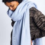 INUIKII Women Blue Oversized Wool Scarf Accessories B8TL308