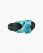 INUIKII Women Blue Platform Woven Batic Footwear B8TL19 - Image 3