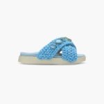 INUIKII Women Blue Woven Stones Footwear B8TL12