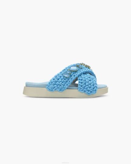 INUIKII Women Blue Woven Stones Footwear B8TL12