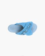 INUIKII Women Blue Woven Stones Platform Footwear B8TL25 - Image 2