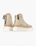 INUIKII Women Cream Matilda Leather High Footwear B8TL49 - Image 3