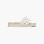 INUIKII Women Cream Woven Chain Footwear B8TL10