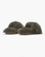 INUIKII Women Dark Olive Cosy Slipper Footwear B8TL106 - Image 3