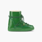 INUIKII Women Green Full Leather Naplack Wedge Footwear B8TL198
