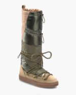 INUIKII Women Green Puffer High Footwear B8TL237 - Image 2