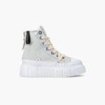 INUIKII Women Light Grey Matilda Canvas High 23 Footwear B8TL37