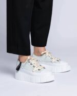 INUIKII Women Light Grey Matilda Canvas Low 23 Footwear B8TL44 - Image 4