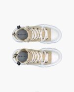 INUIKII Women Old Beige Matilda Canvas High Footwear B8TL33 - Image 3